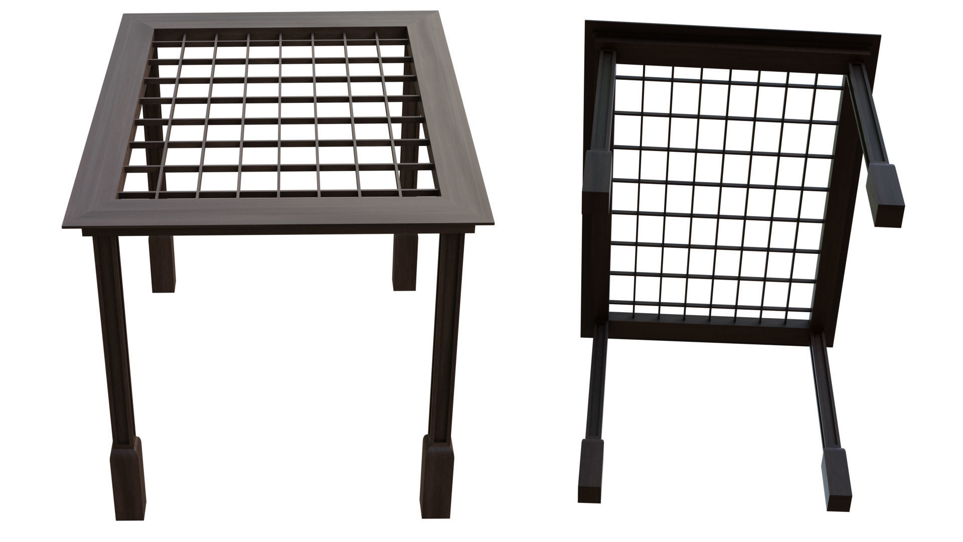 Simple Gazebo with many PBR presets Low-poly 3D model_4