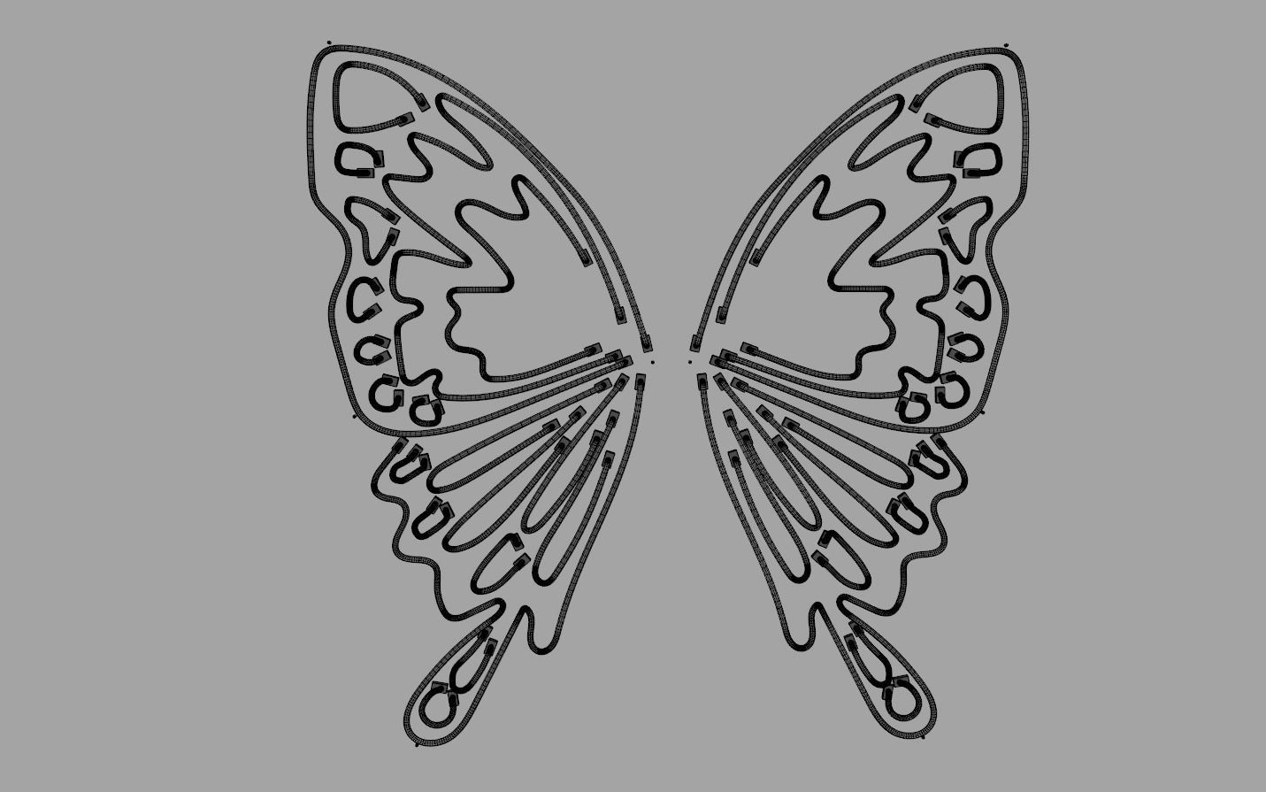 Butterfly Wings 2 - Neon Sign 3D model_7
