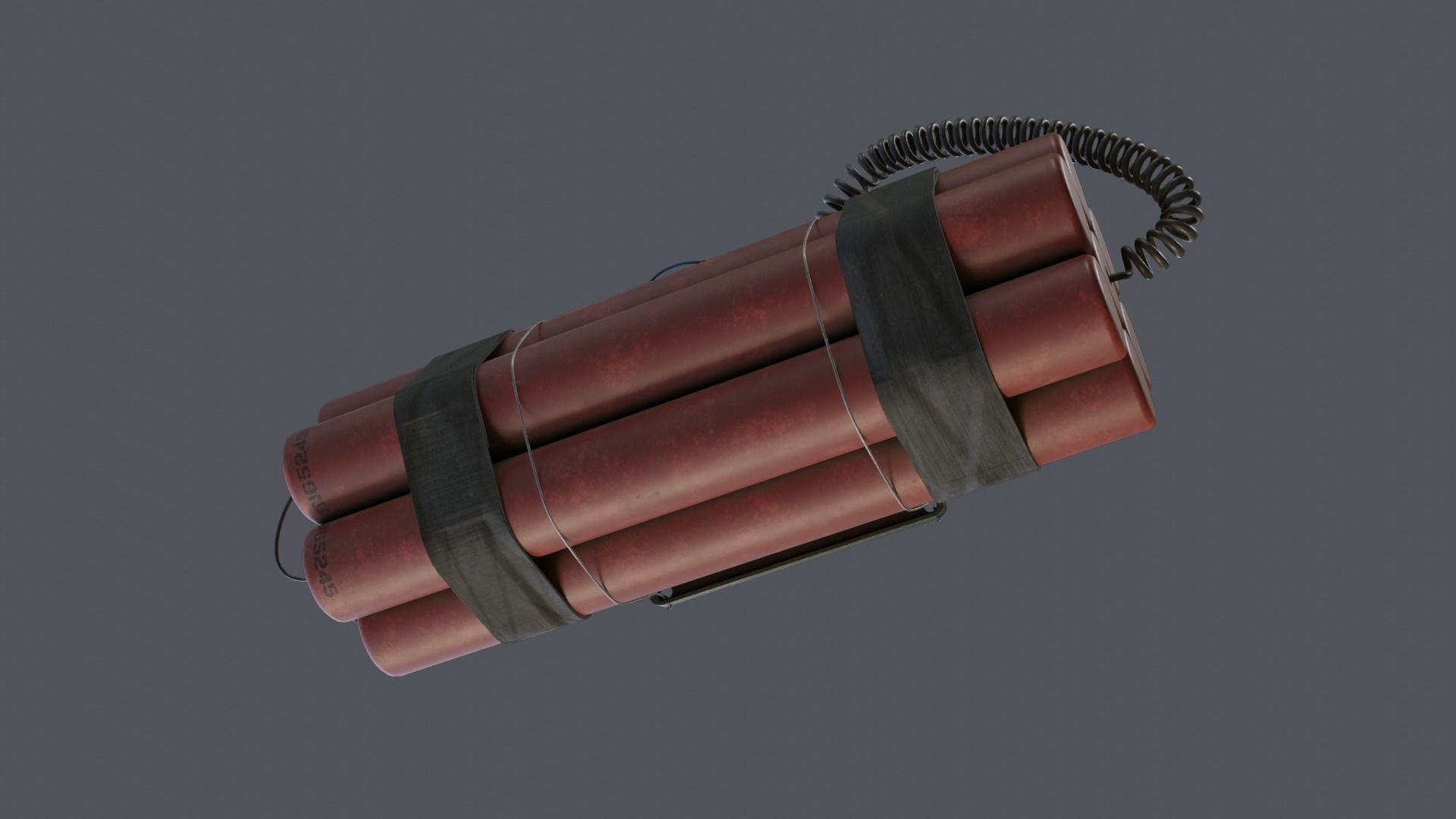 Time Bomb Low-poly 3D model_17