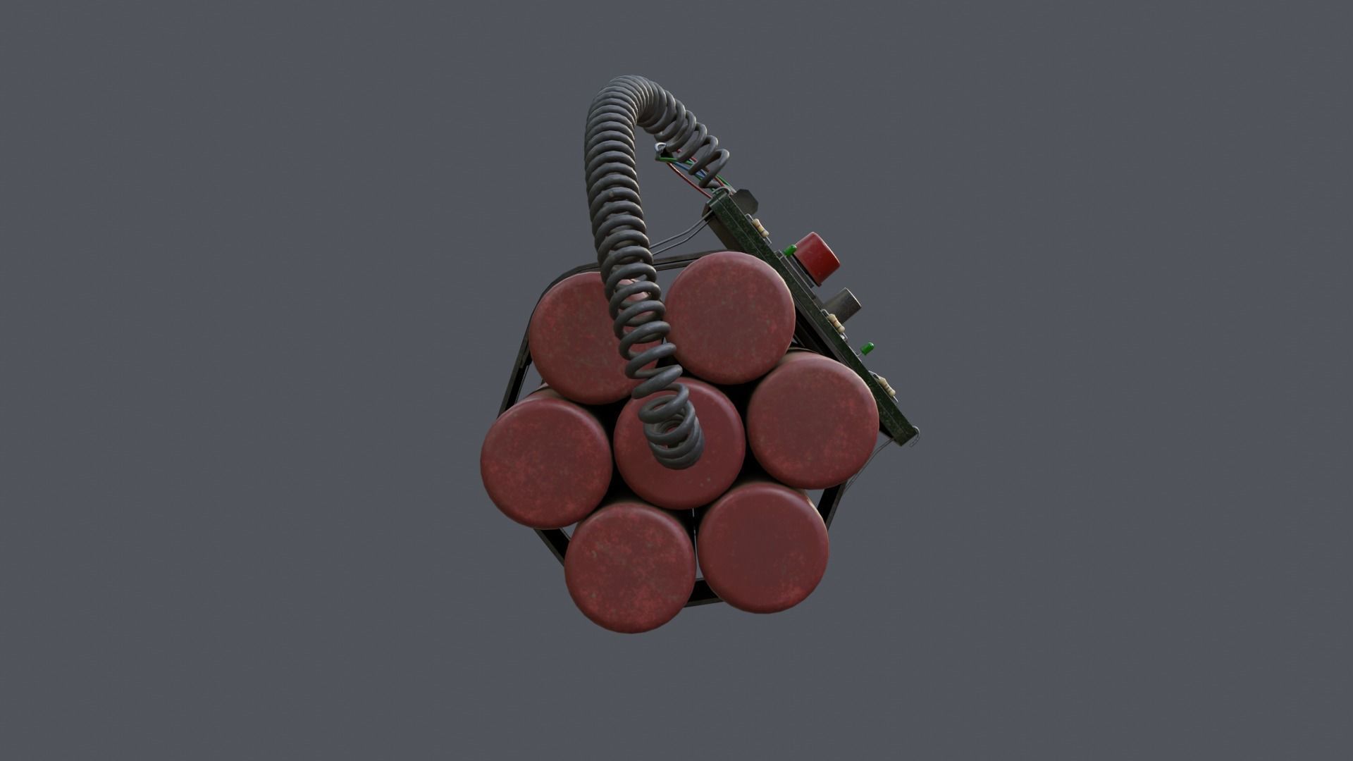 Time Bomb Low-poly 3D model_14