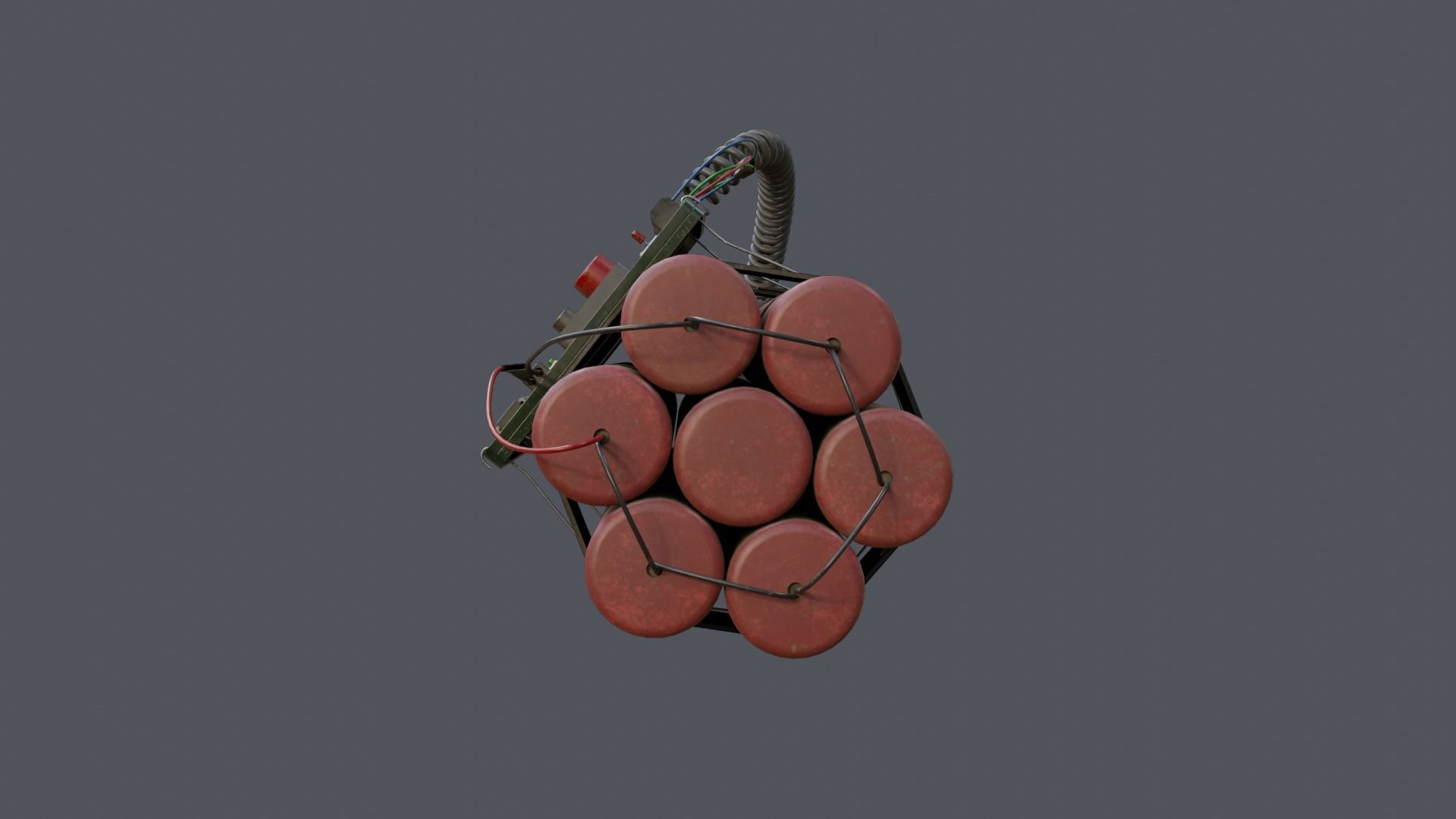 Time Bomb Low-poly 3D model_13