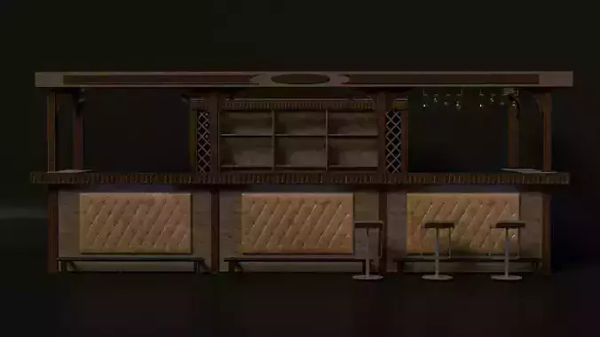 Bar counter 3D model