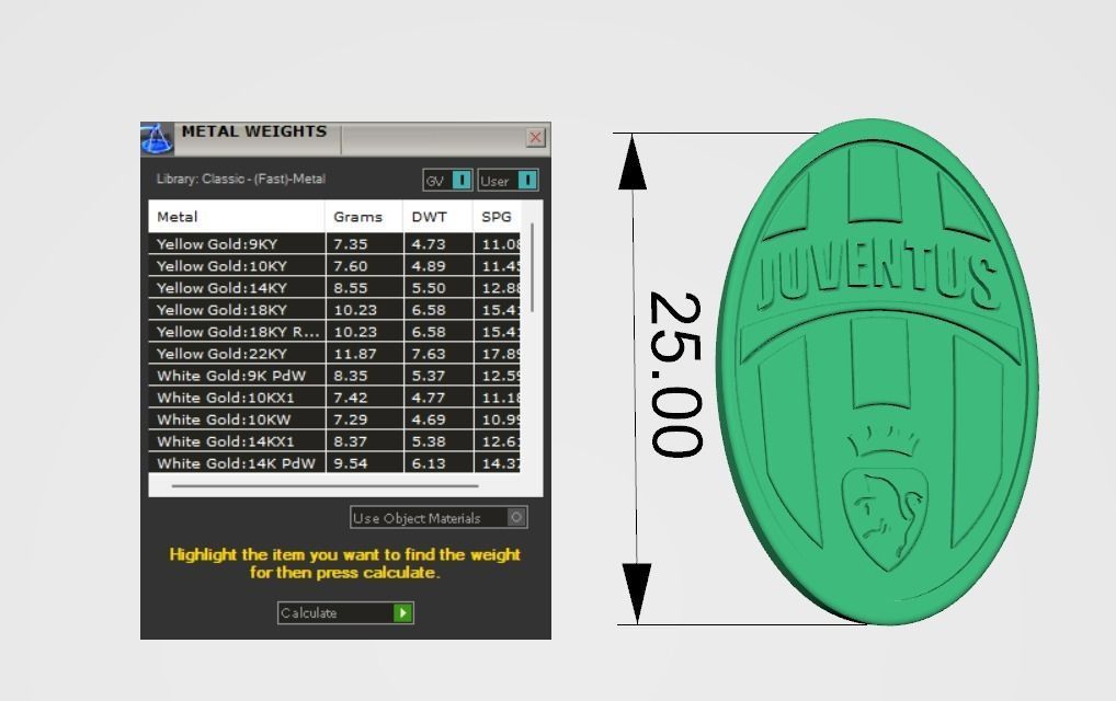 Juvetus old logo 3D print model_3