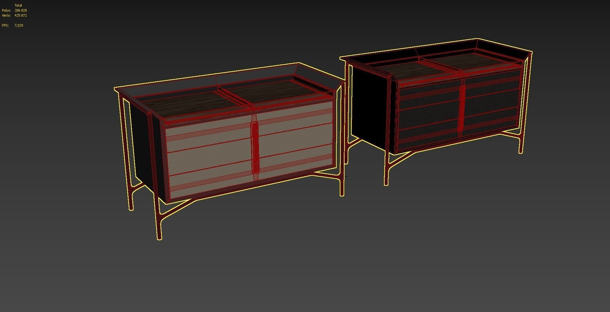 Vine chest of drawers 3D model_11