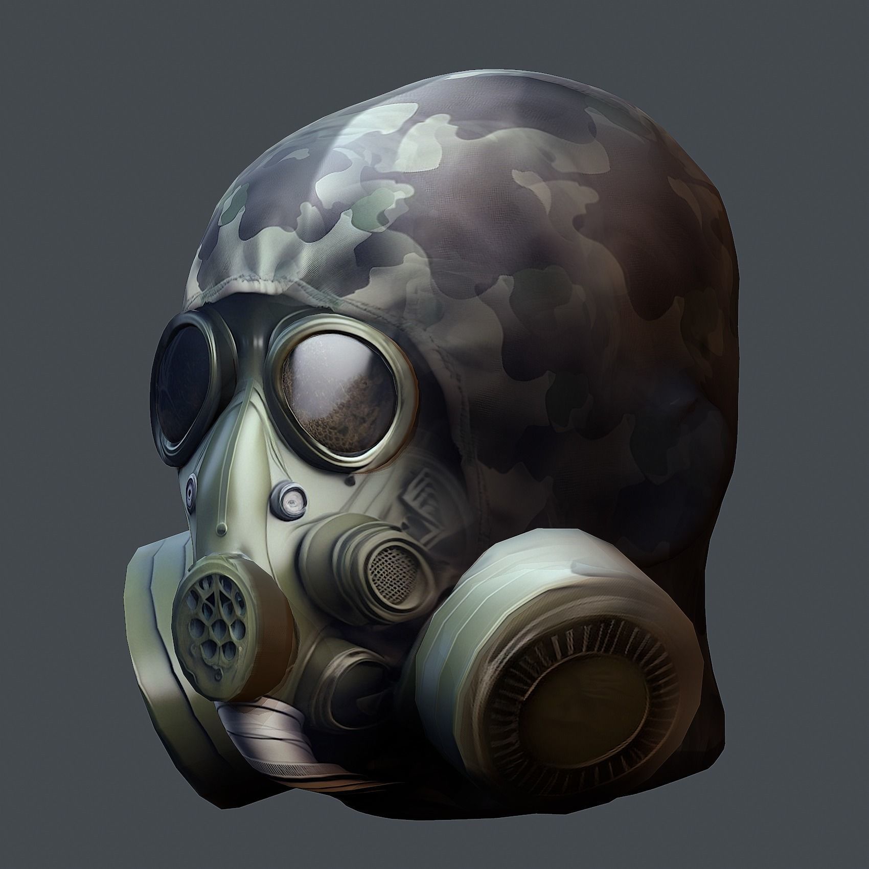 Helmet 3d model military combat Military Low-poly Low-poly 3D model_7