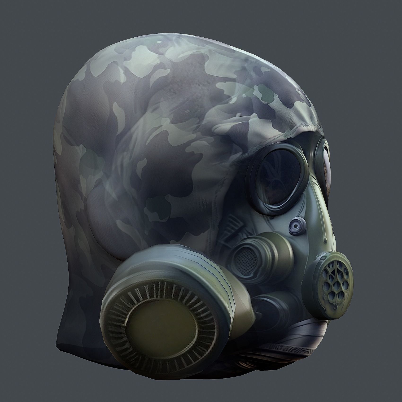 Helmet 3d model military combat Military Low-poly Low-poly 3D model_5