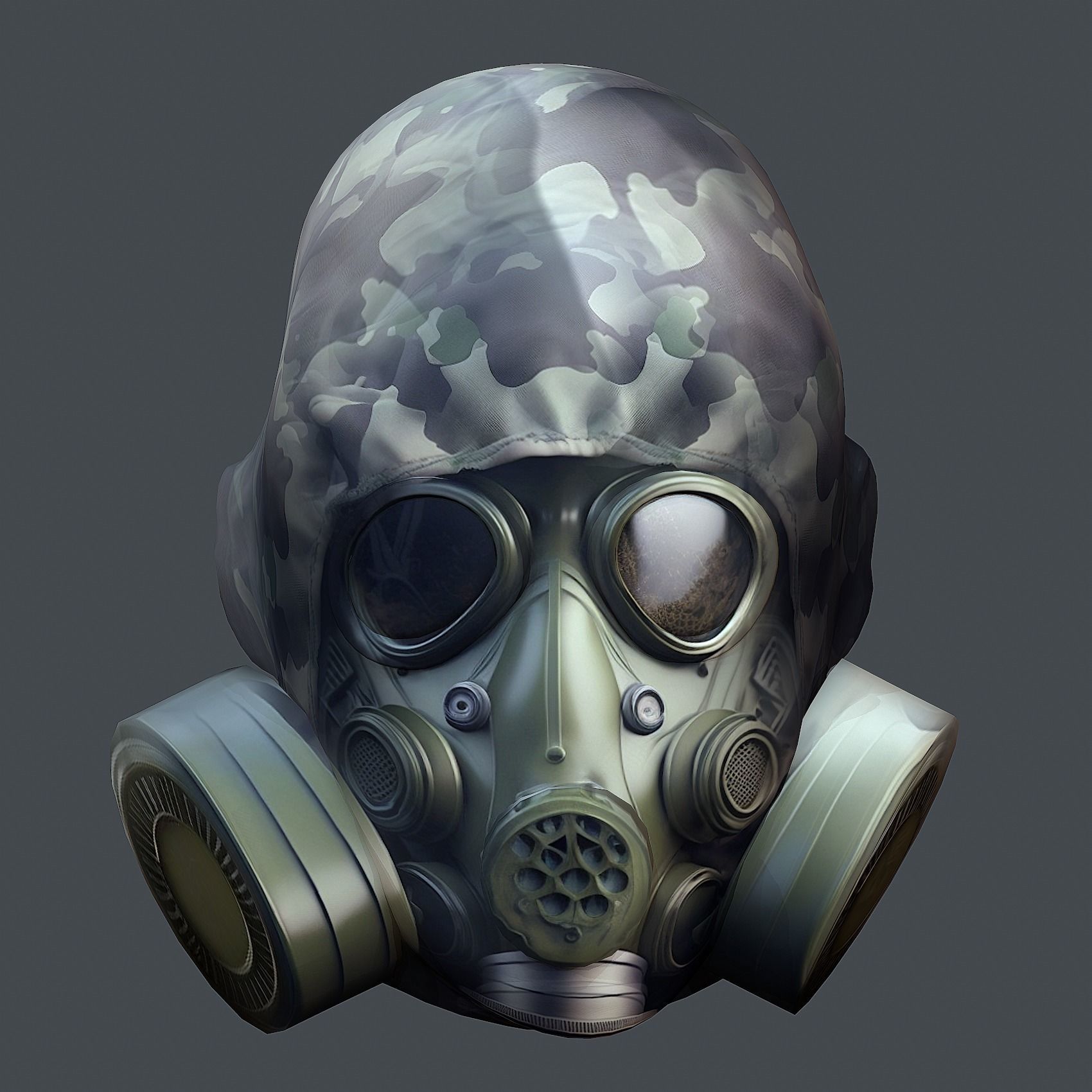 Helmet 3d model military combat Military Low-poly Low-poly 3D model_3