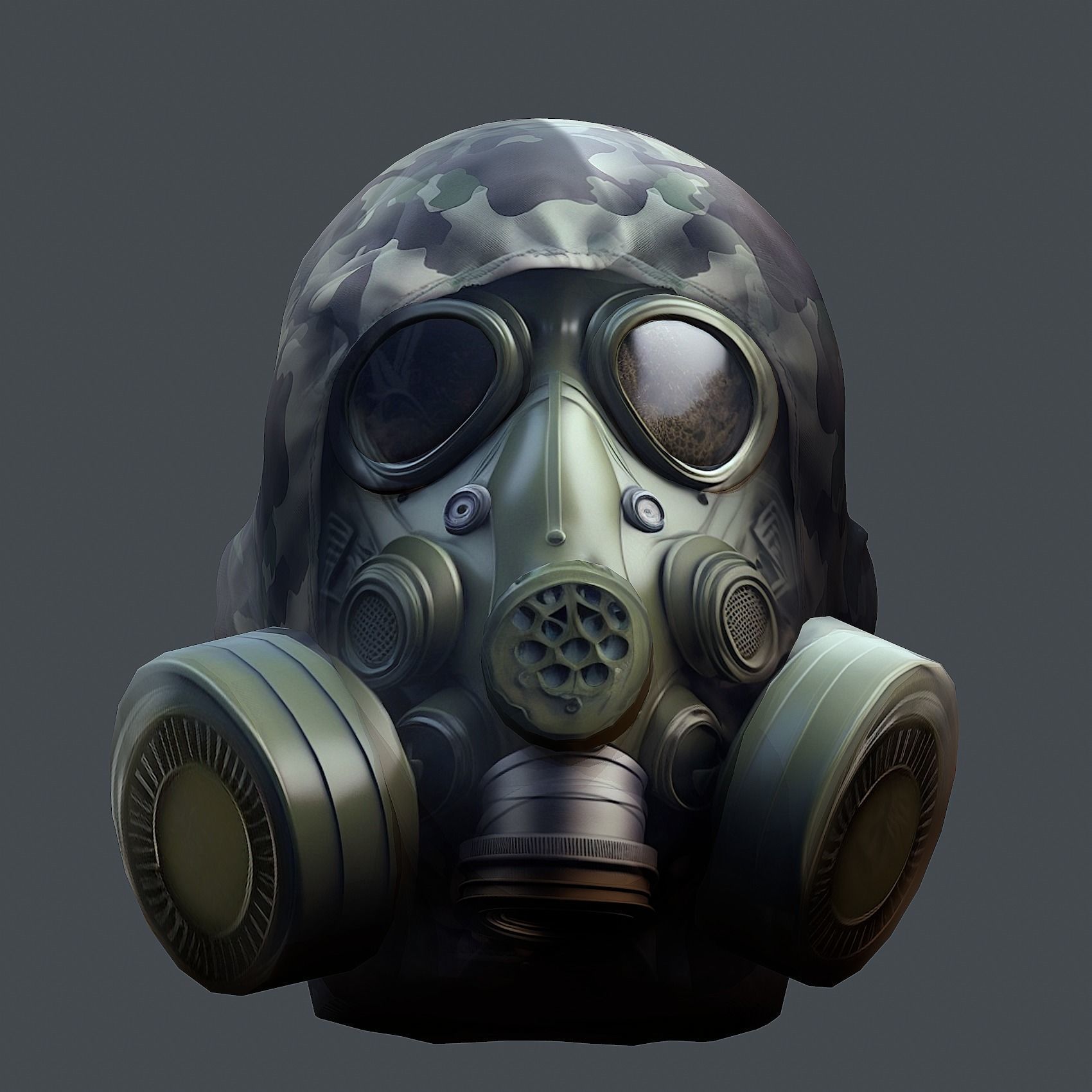 Helmet 3d model military combat Military Low-poly Low-poly 3D model_4