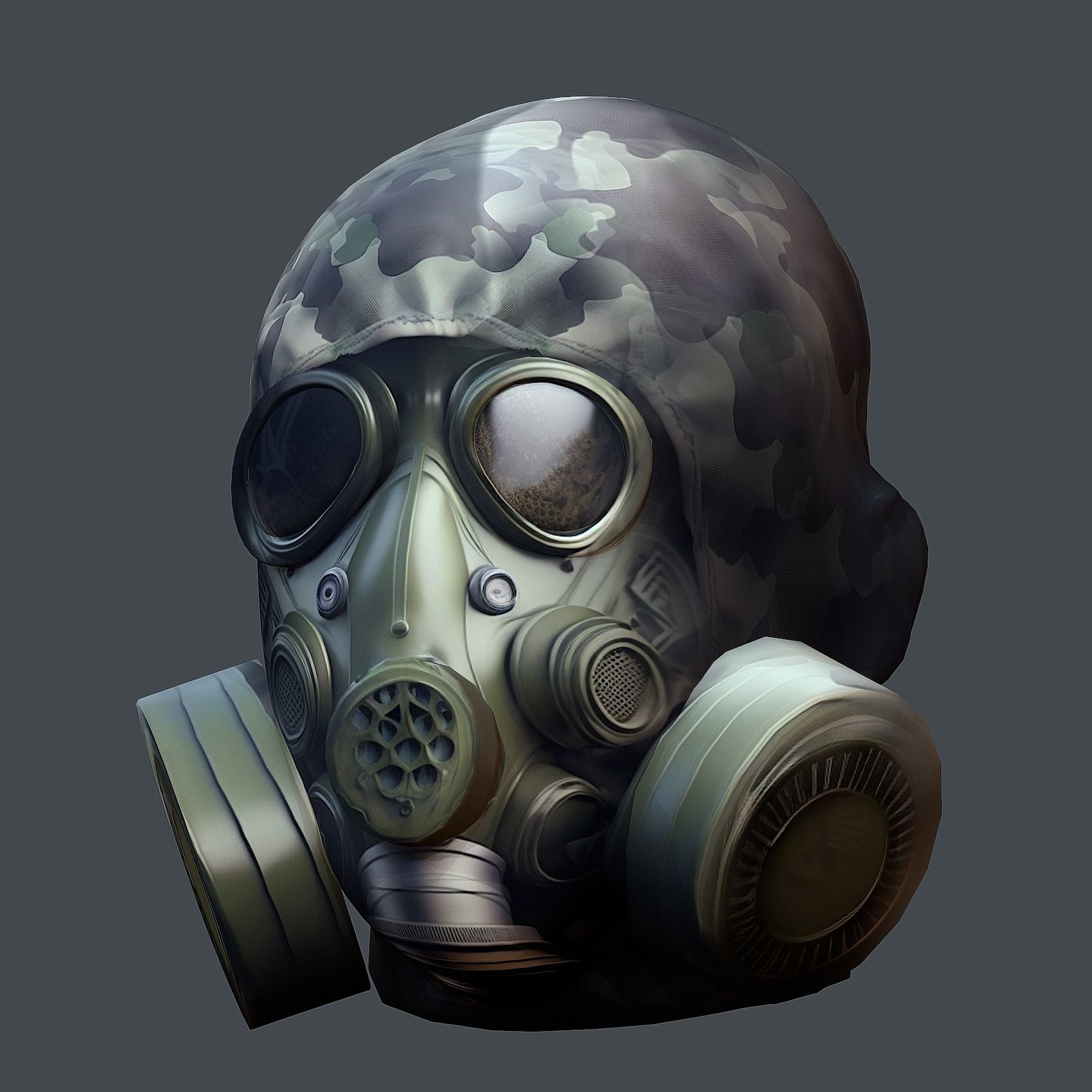 Helmet 3d model military combat Military Low-poly Low-poly 3D model_2