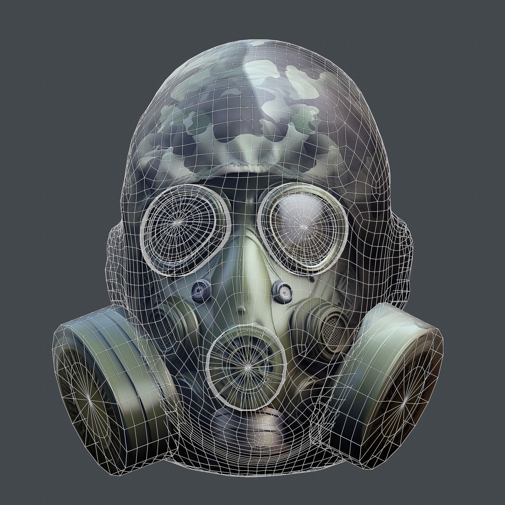 Helmet 3d model military combat Military Low-poly Low-poly 3D model_9