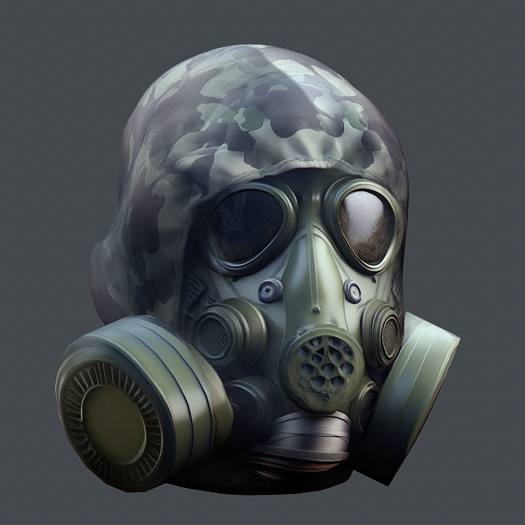 Helmet 3d model military combat Military Low-poly Low-poly 3D model_1