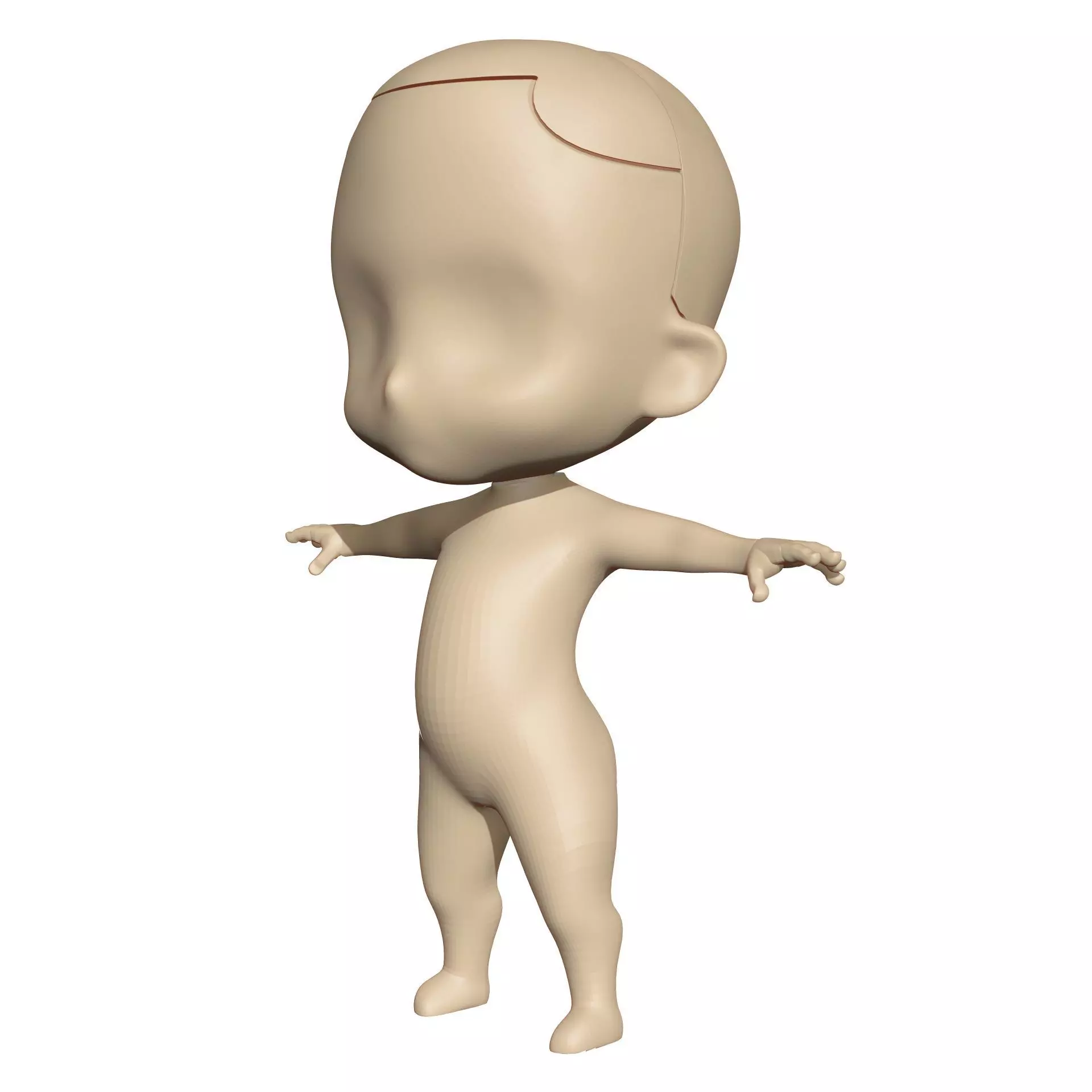 Base Mersh Chibi Male 3D print model_0