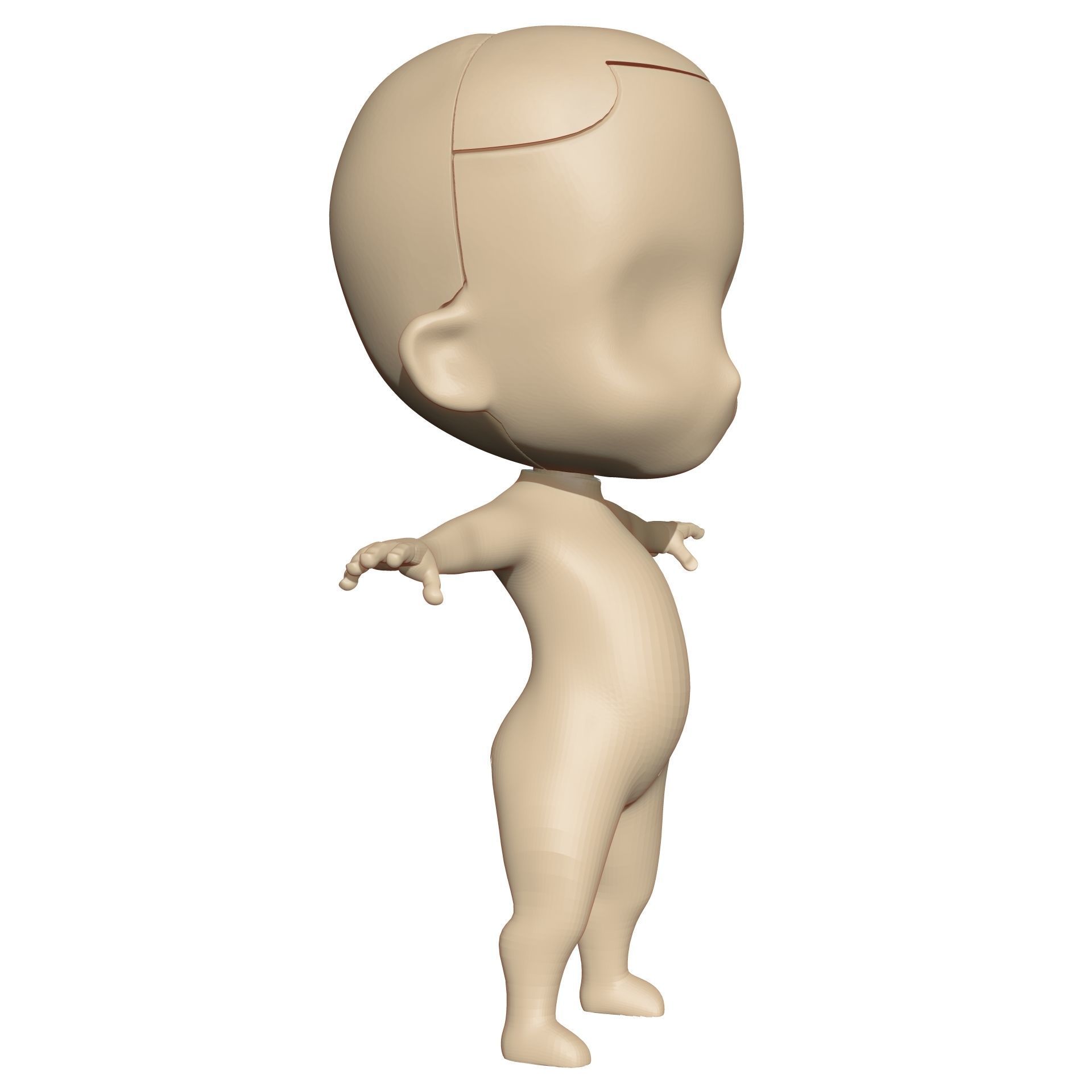 Base Mersh Chibi Male 3D print model_2