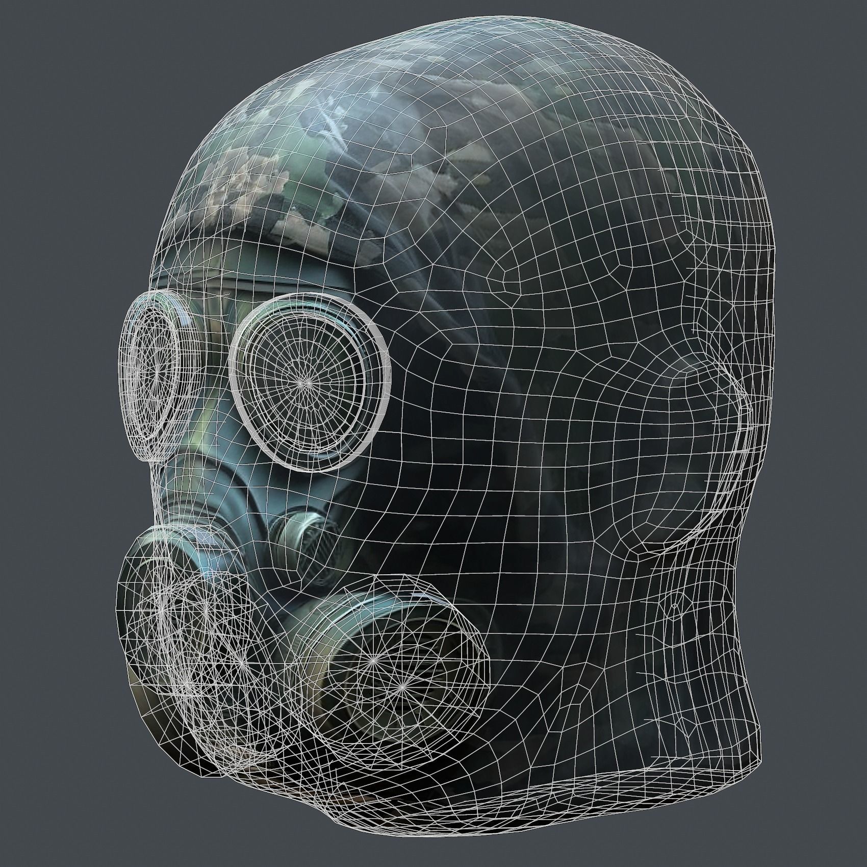 Helmet 3d model military combat Military Low-poly Low-poly 3D model_7