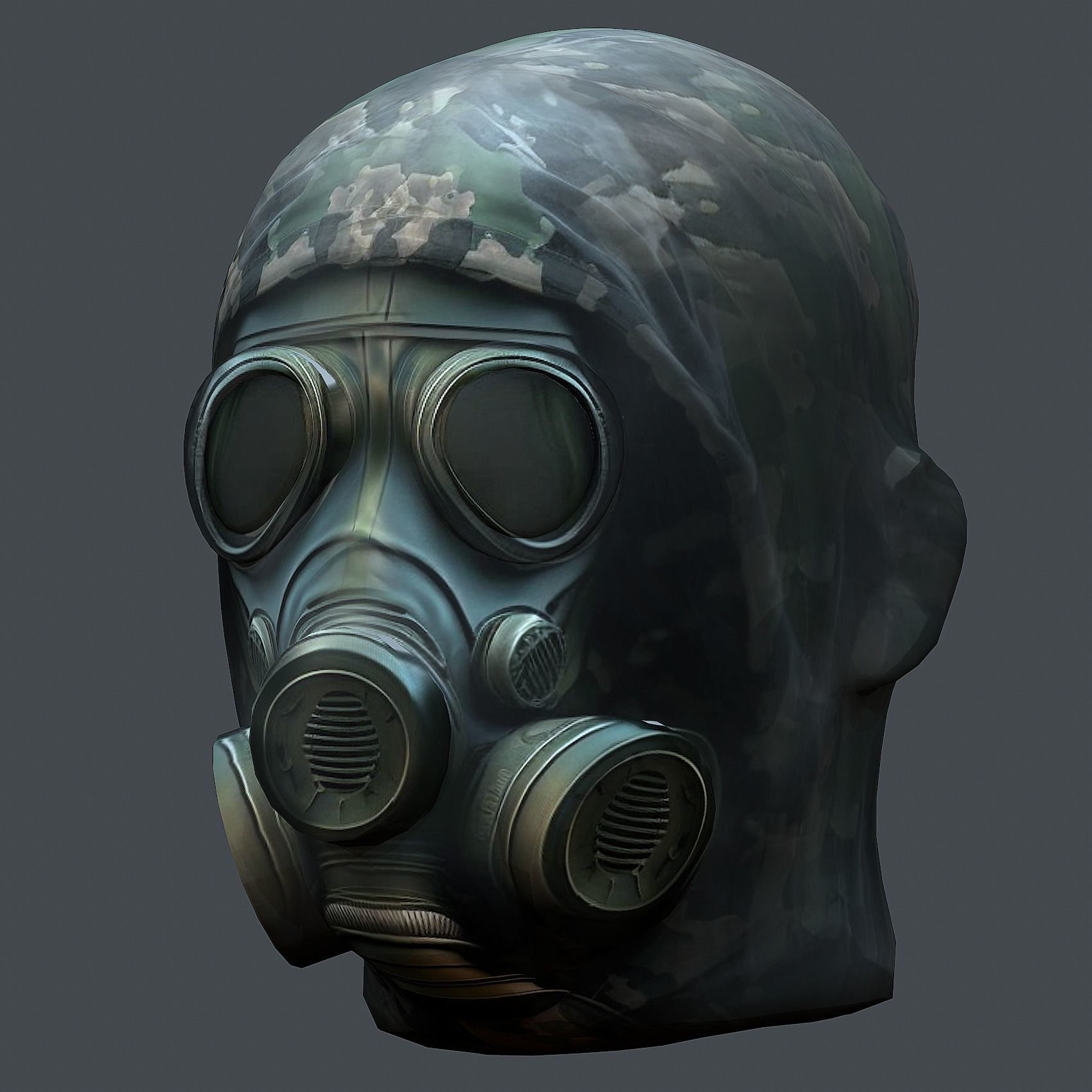 Helmet 3d model military combat Military Low-poly Low-poly 3D model_1