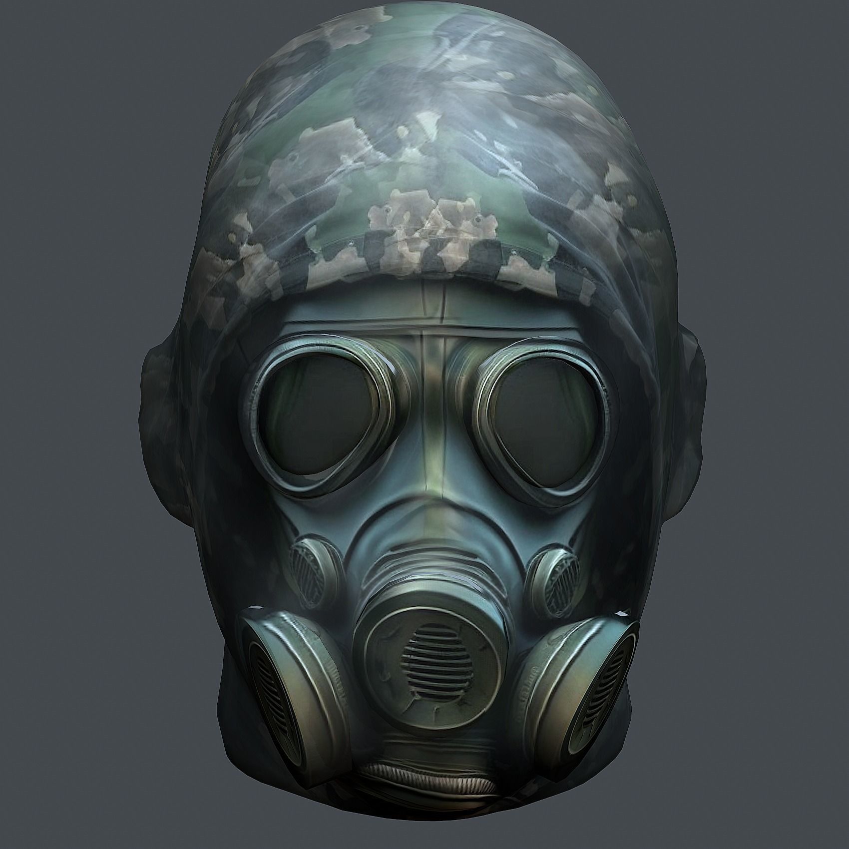 Helmet 3d model military combat Military Low-poly Low-poly 3D model_3