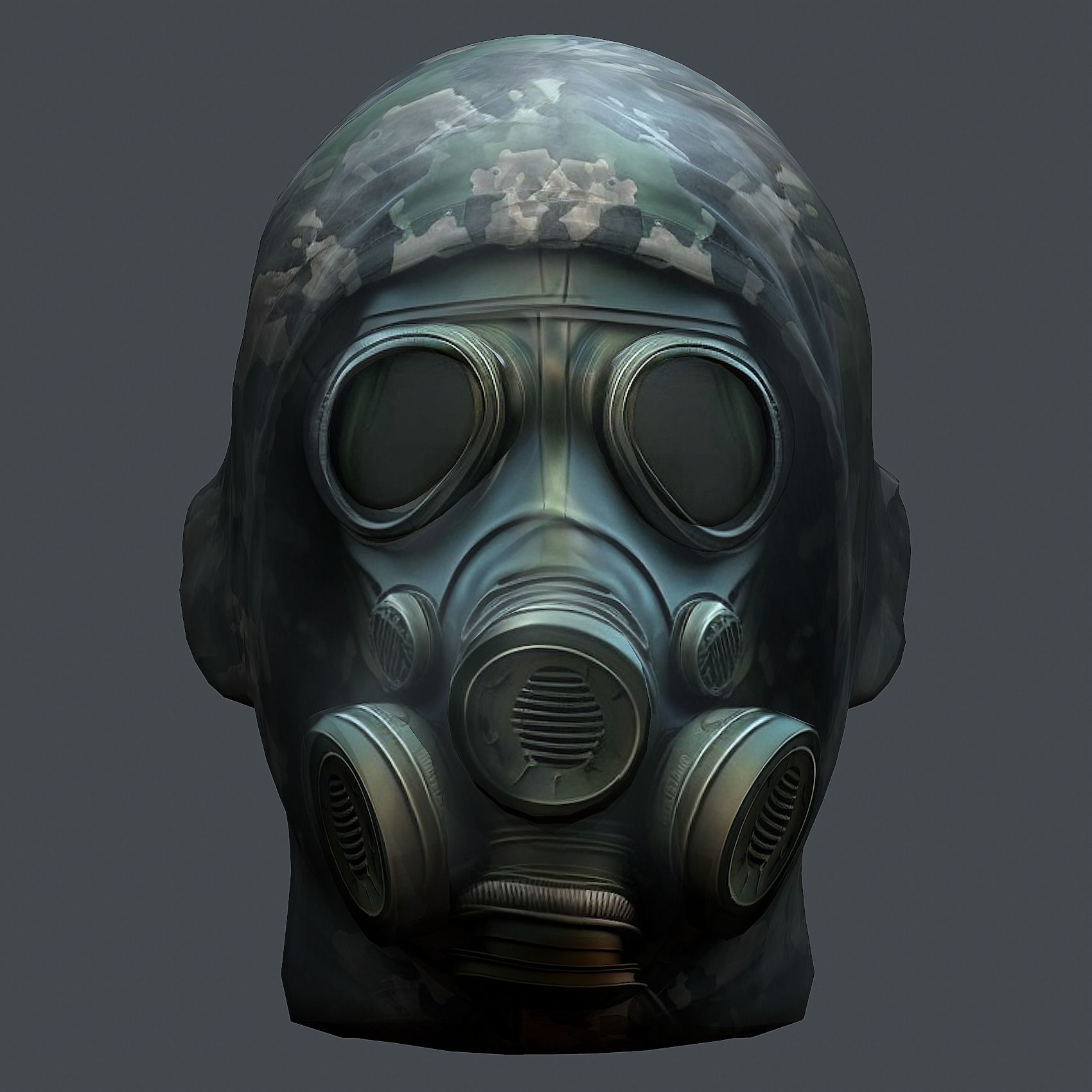 Helmet 3d model military combat Military Low-poly Low-poly 3D model_2