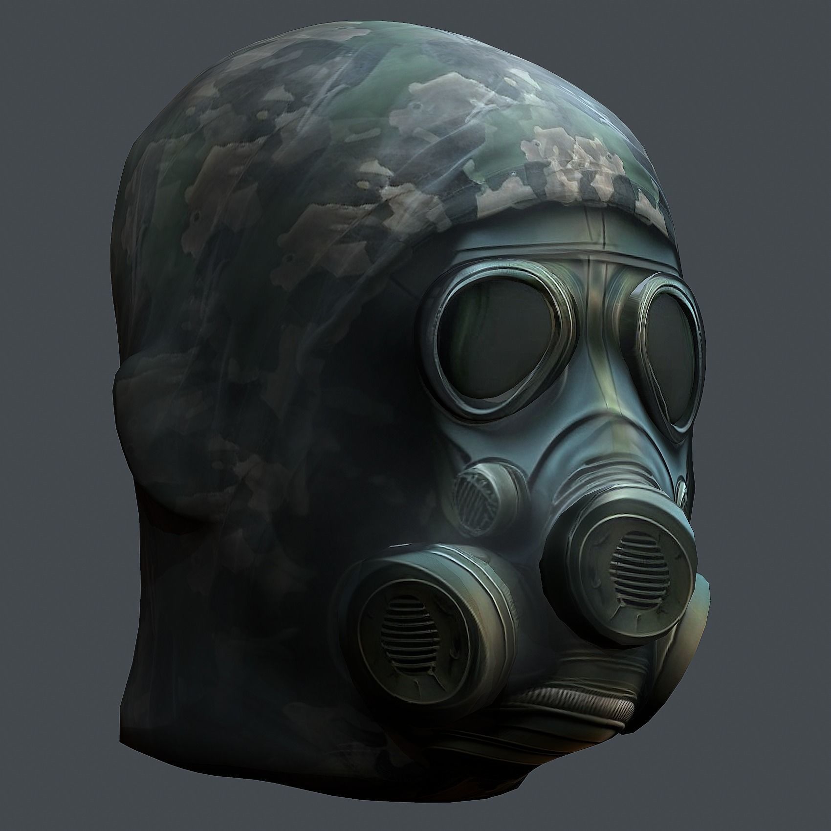 Helmet 3d model military combat Military Low-poly Low-poly 3D model_4