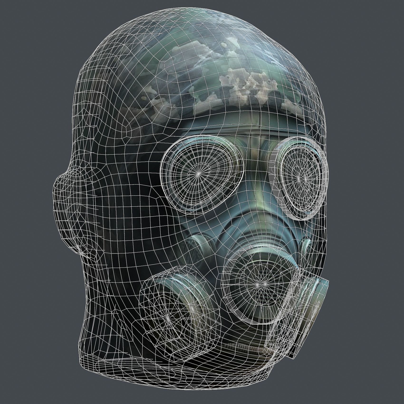 Helmet 3d model military combat Military Low-poly Low-poly 3D model_8