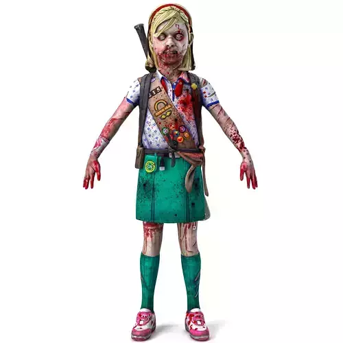 ZOMBIE KID Low-poly 3D model
