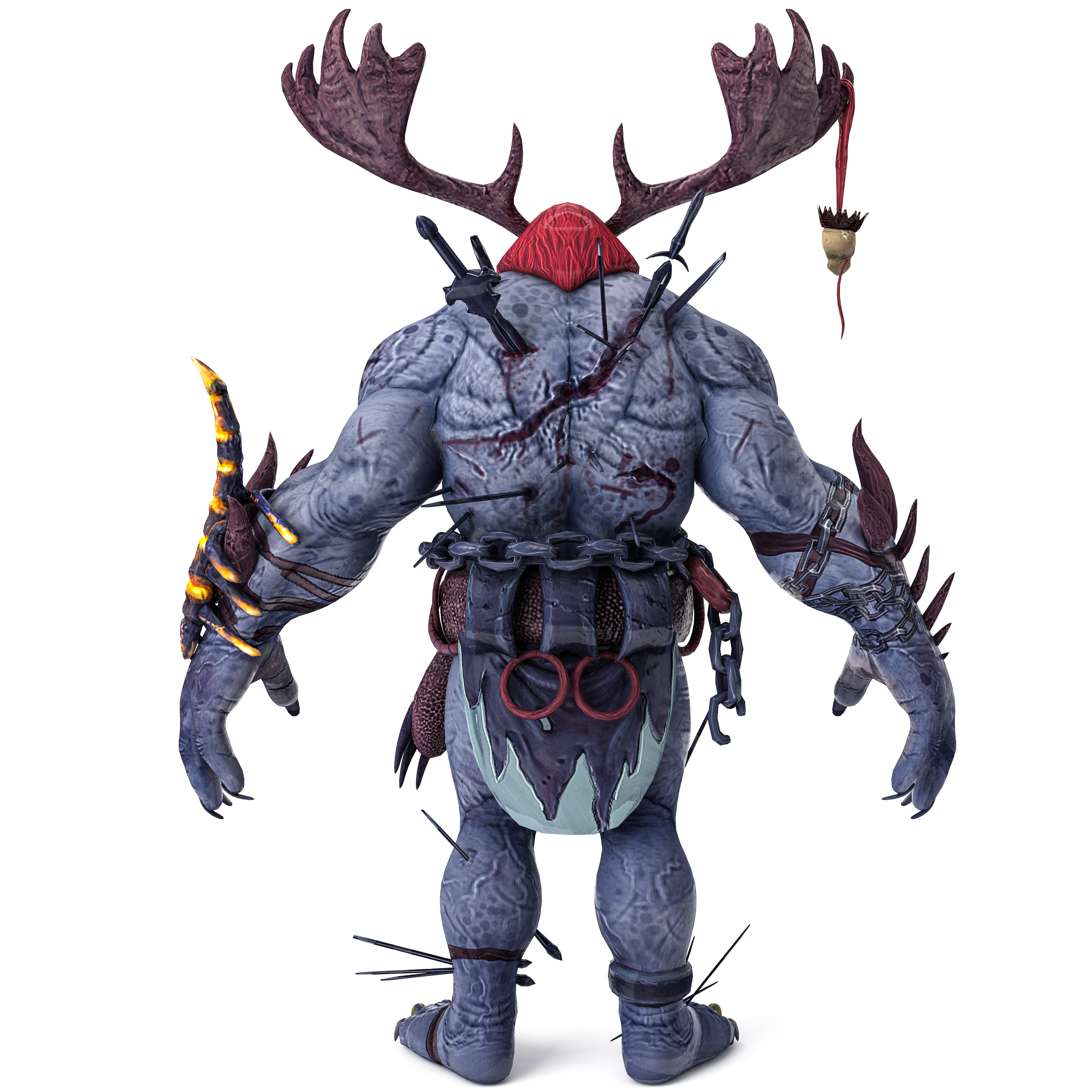 MONSTER CREATURE Low-poly 3D model_1