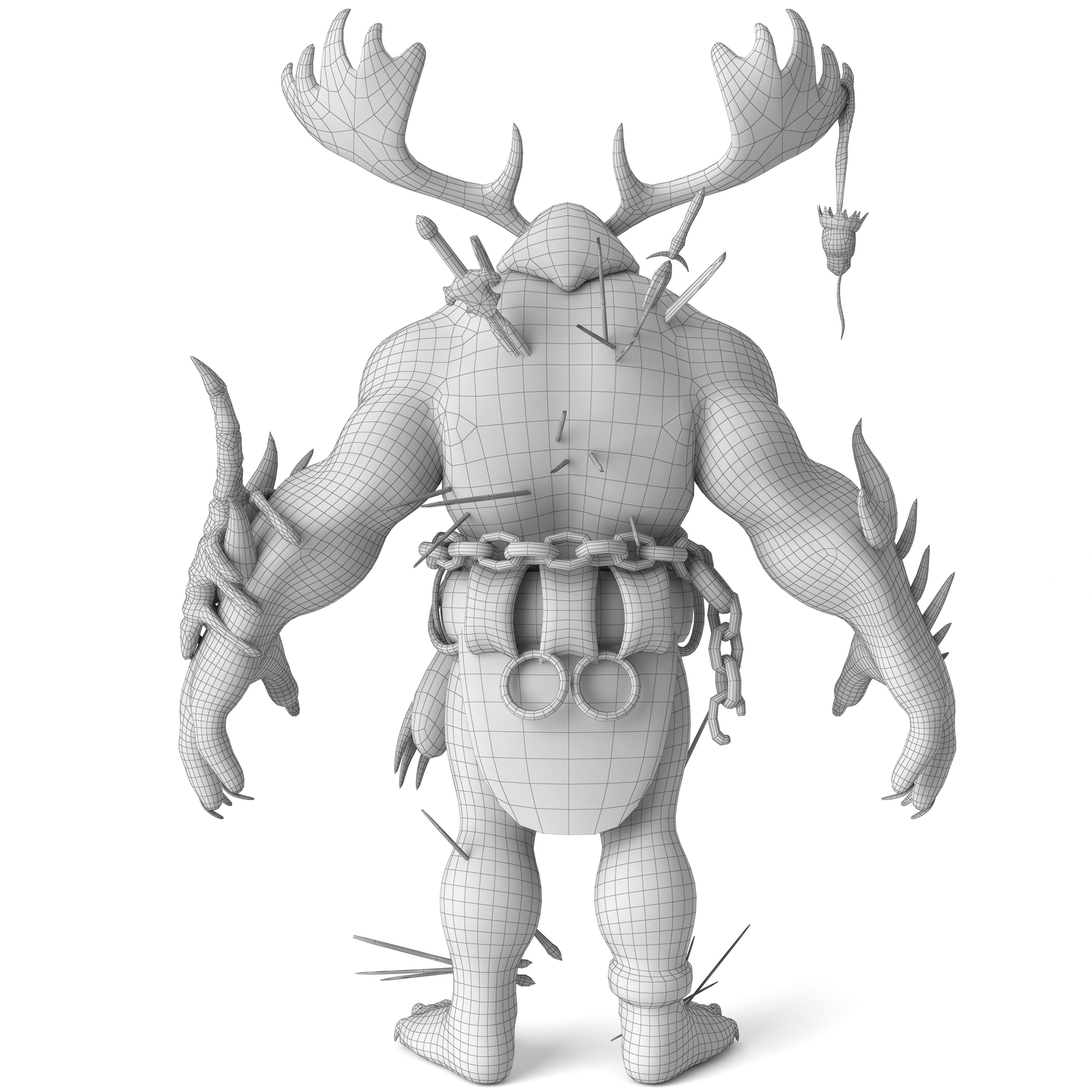MONSTER CREATURE Low-poly 3D model_6