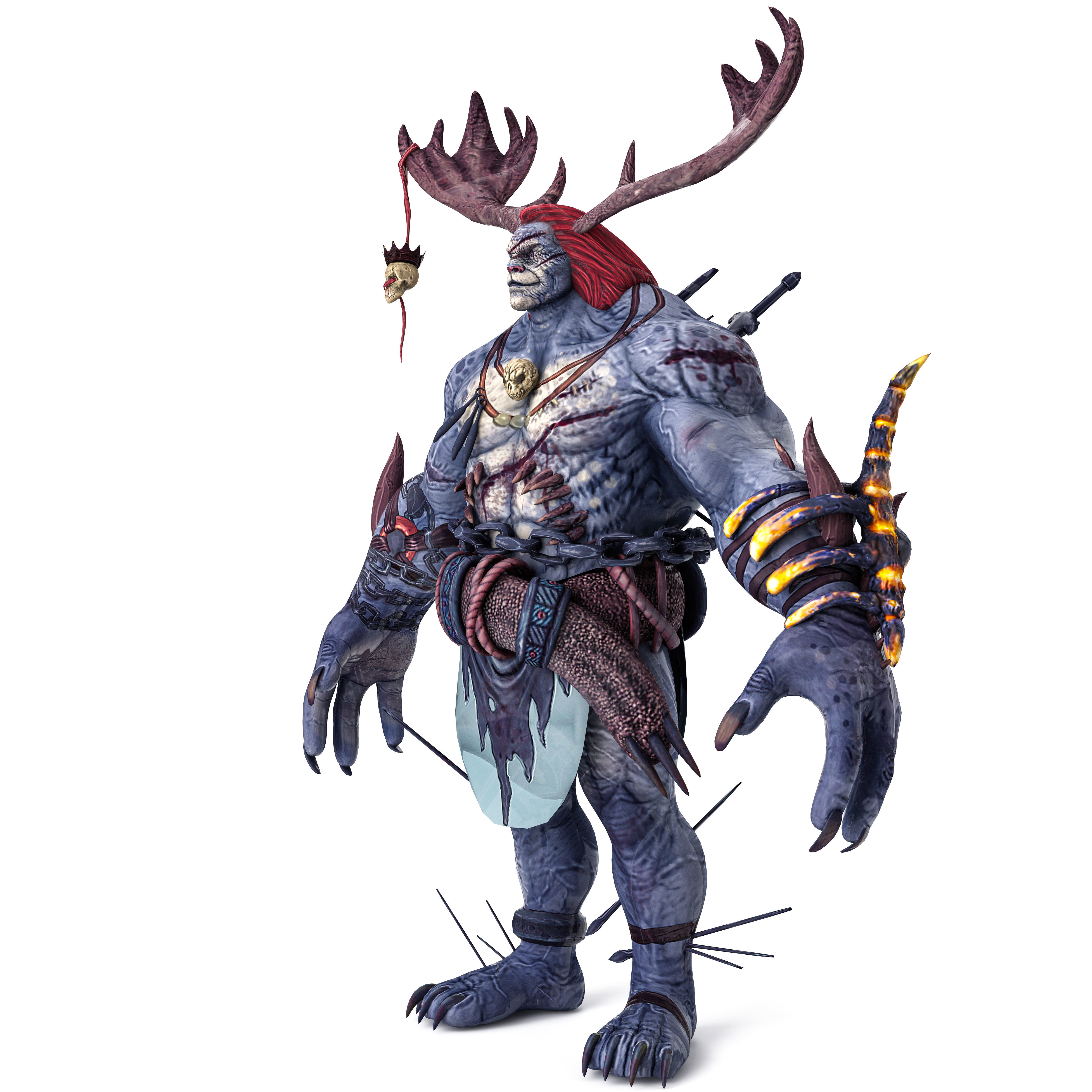 MONSTER CREATURE Low-poly 3D model_4