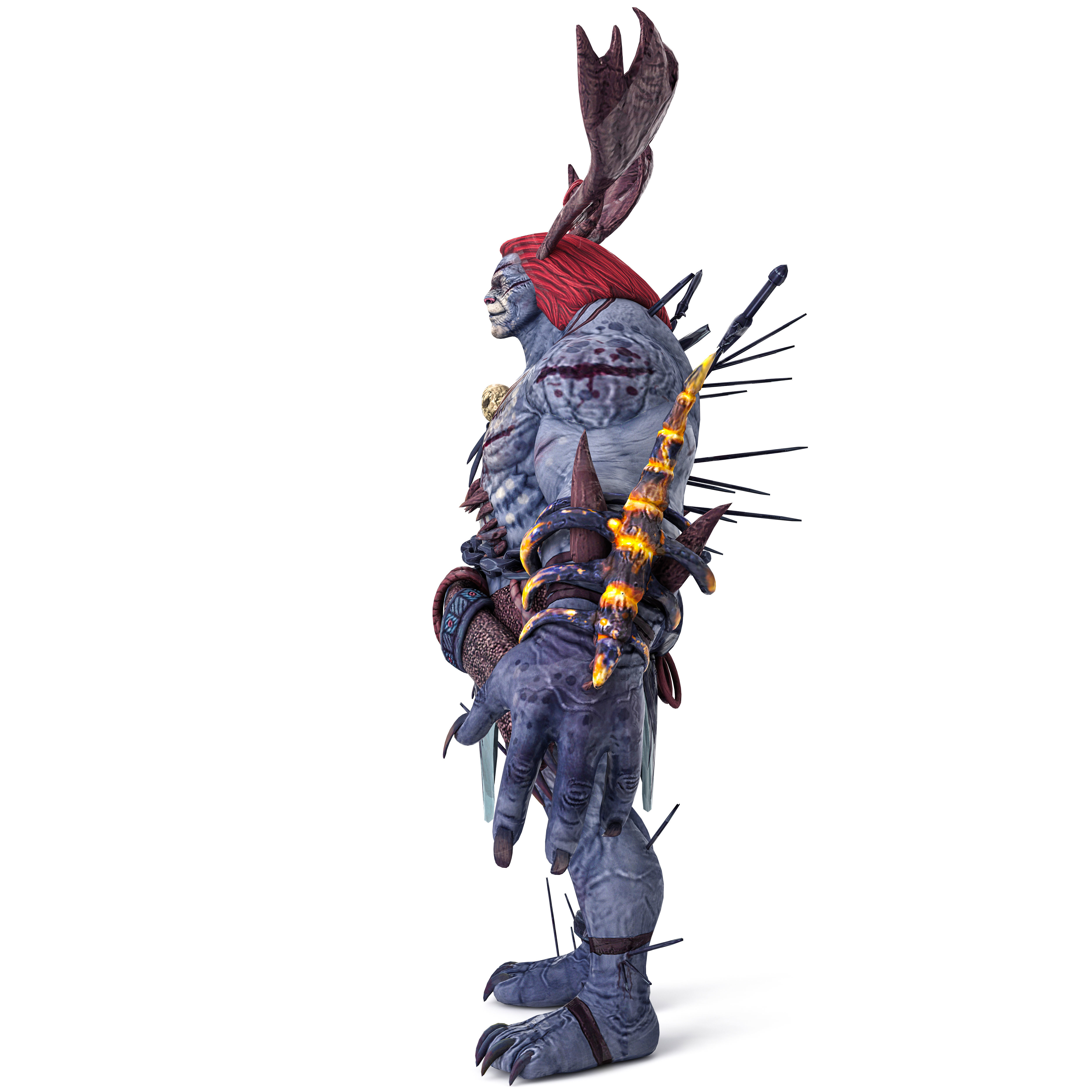 MONSTER CREATURE Low-poly 3D model_2