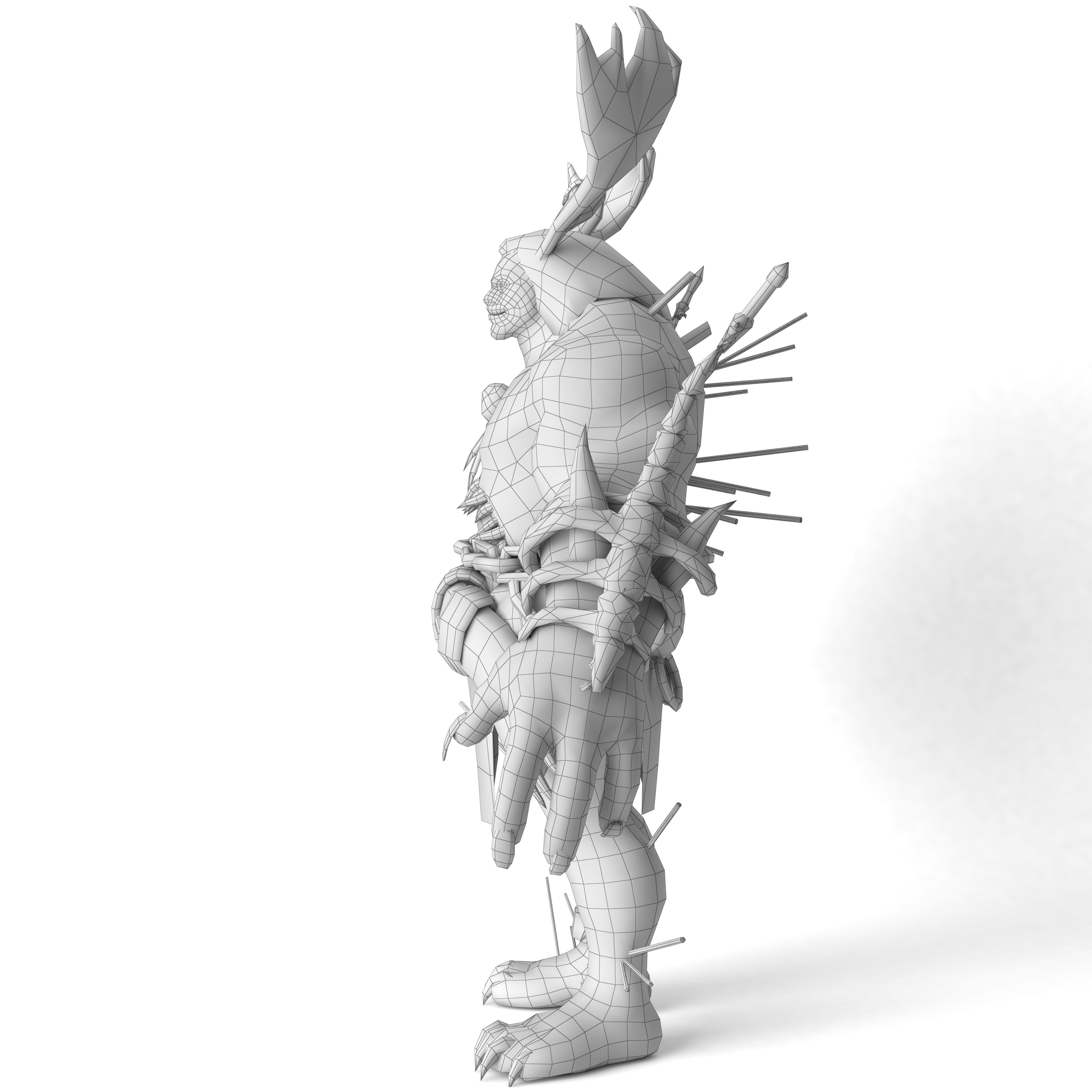 MONSTER CREATURE Low-poly 3D model_8
