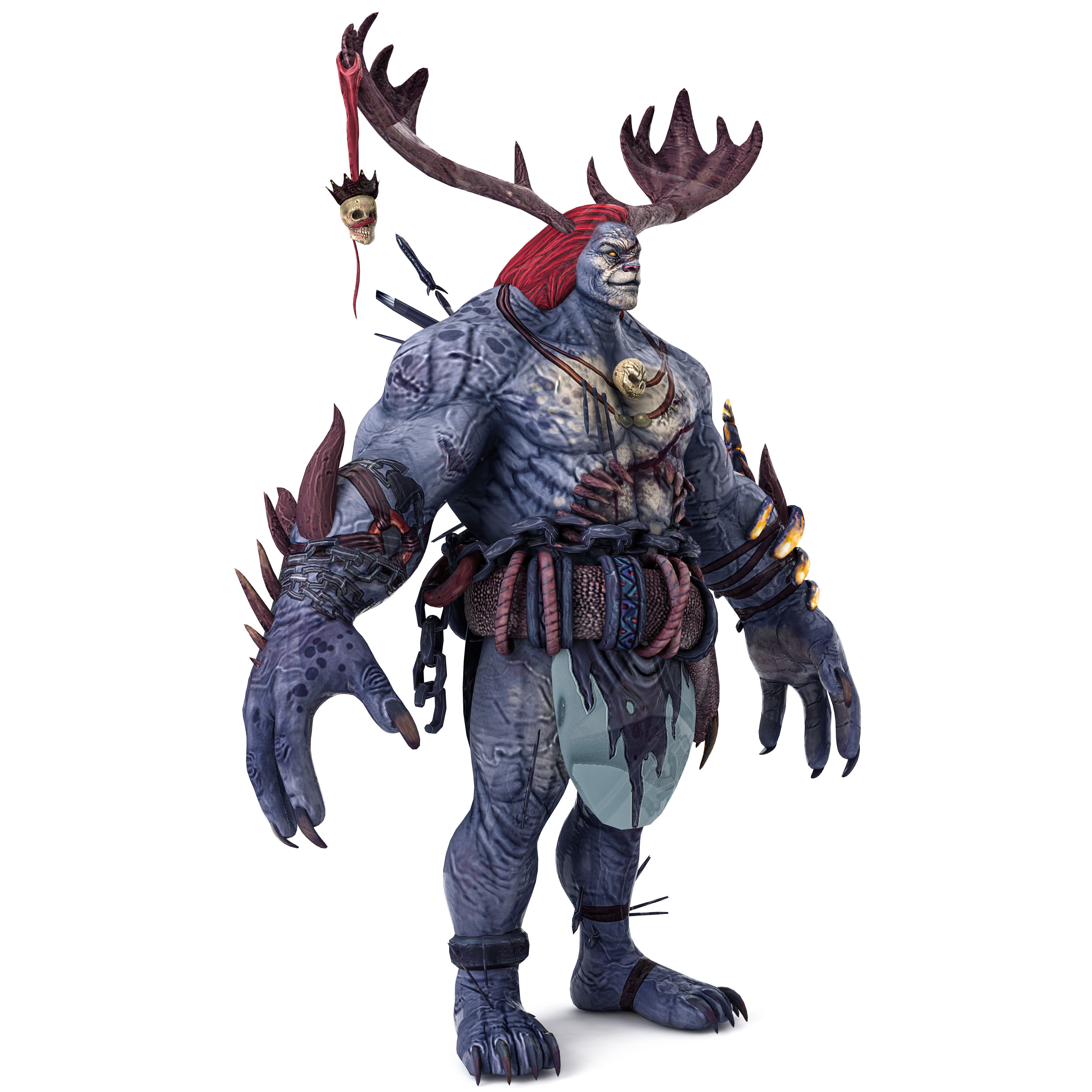 MONSTER CREATURE Low-poly 3D model_3