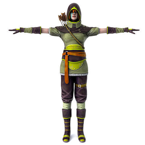 WARRIOR WOMEN Low-poly 3D model