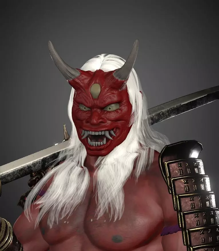 Demon samurai 3D model