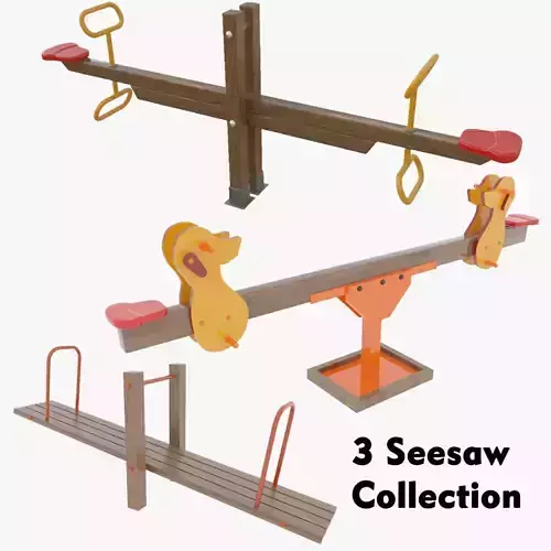 3 Seesaw  Collection Playground Wooden Seesaw Teeter Totter 