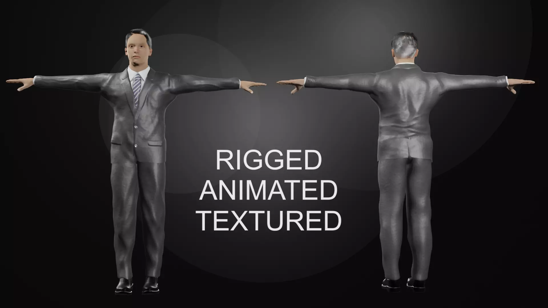 Business Man - Game Ready Rigged Character model Free low-poly 3D model