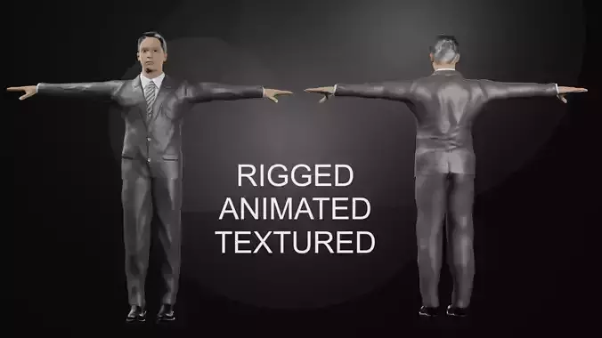 Business Man - Game Ready Rigged Character model