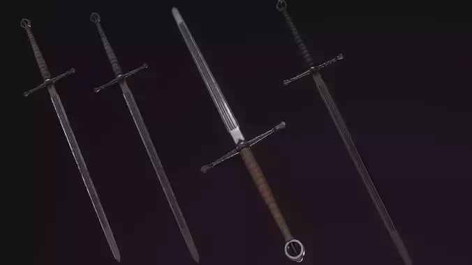 Gallowglass Claymore - A Scottish-Irish Greatsword Low-poly 3D model