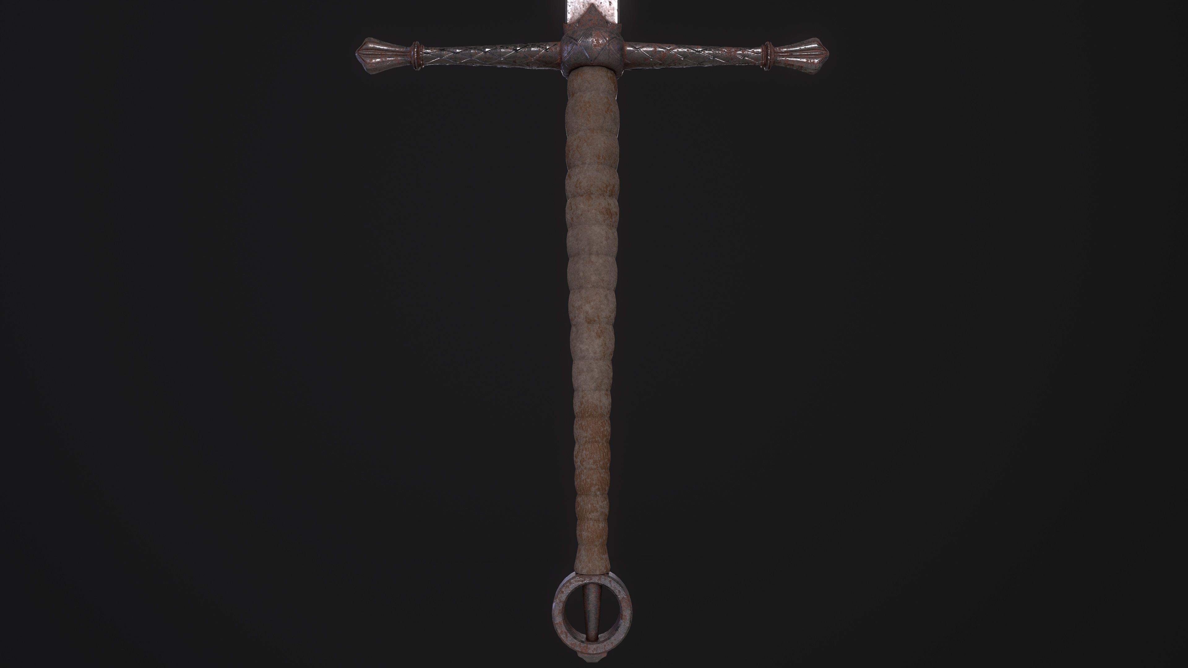 Gallowglass Claymore - A Scottish-Irish Greatsword Low-poly 3D model_16