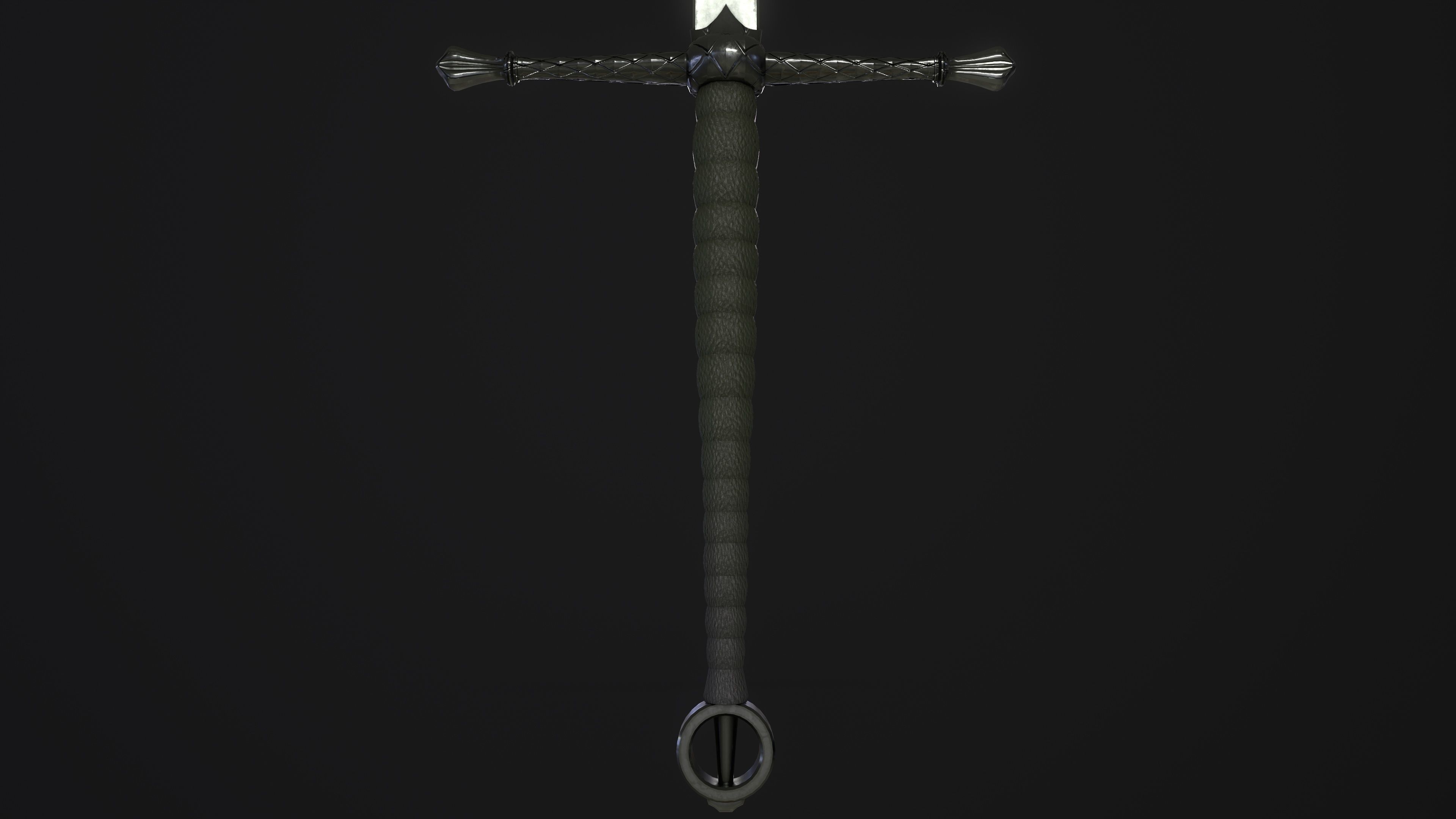 Gallowglass Claymore - A Scottish-Irish Greatsword Low-poly 3D model_15