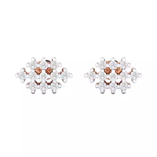 Women Stud Earrings STL JCD OBJ FBX Renders Details