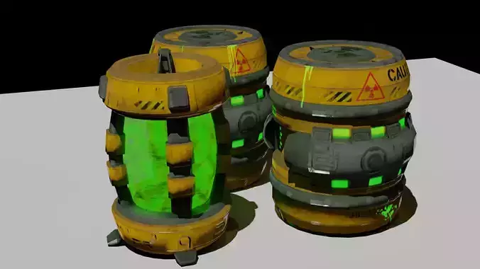Sci-Fi Barrel  3D model