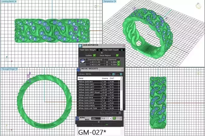 Diamond Cuban Link Ring