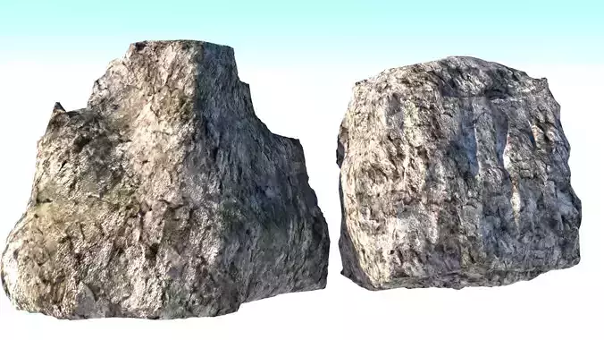 two Cliff pack Free 3D model