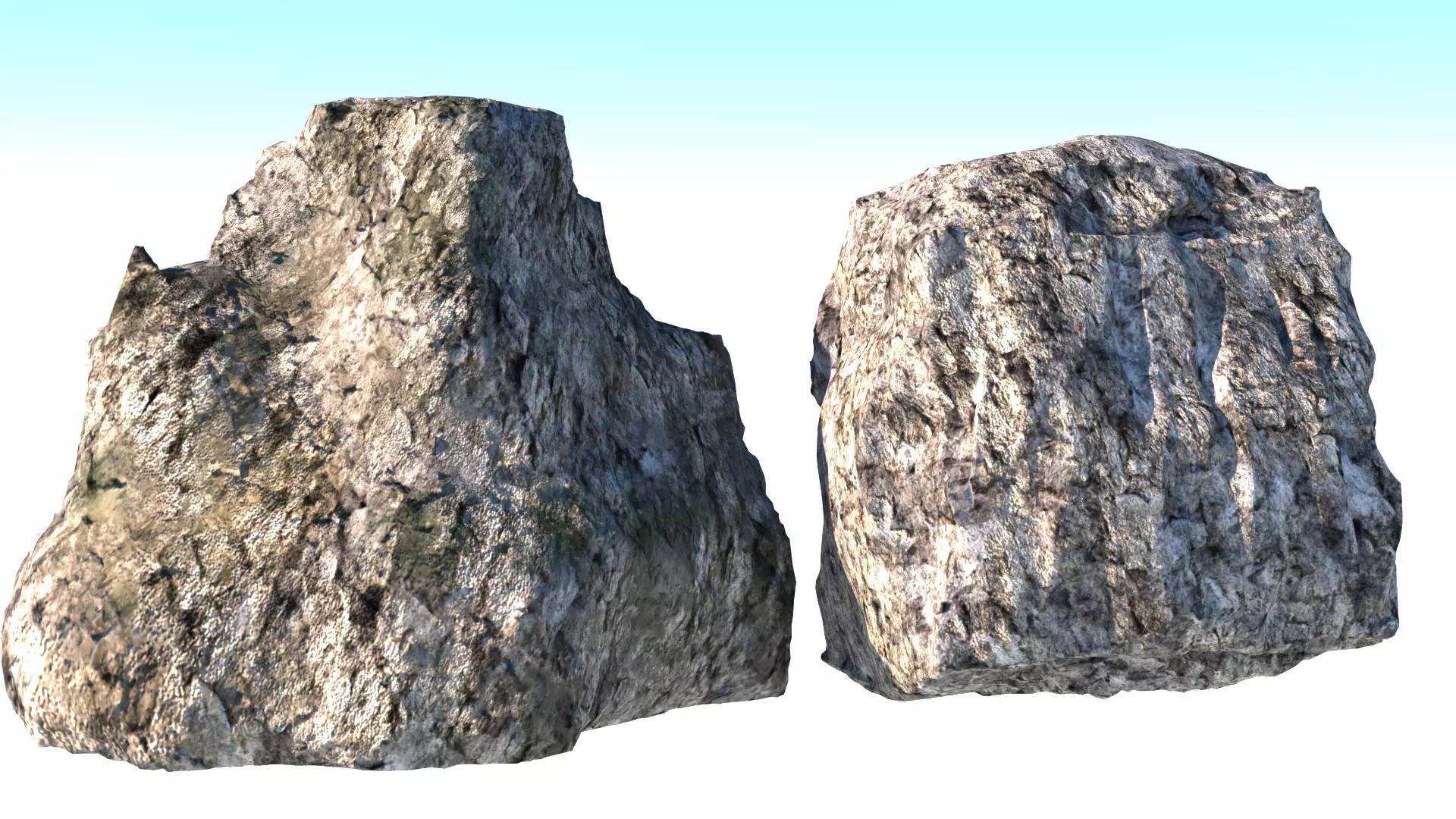 two Cliff pack Free 3D model_0