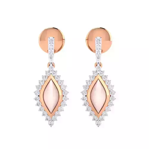 Women Long Drop Earrings STL JCD OBJ FBX Renders Details