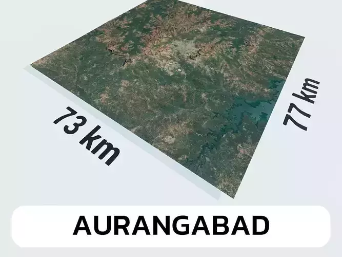 Aurangabad India City Landscape 3D Model