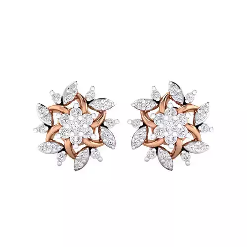 Women Stud Earrings STL JCD OBJ FBX Renders Details