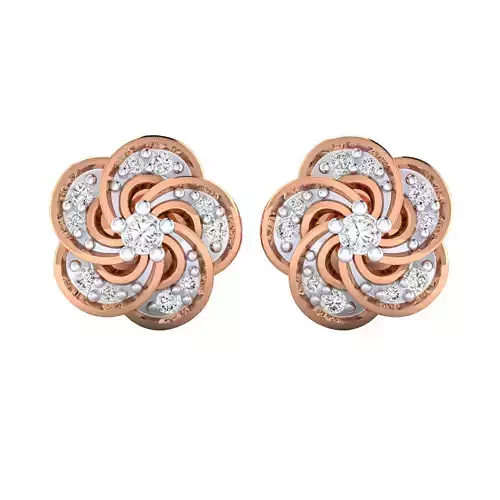 Women Stud Earrings STL JCD OBJ FBX Renders Details