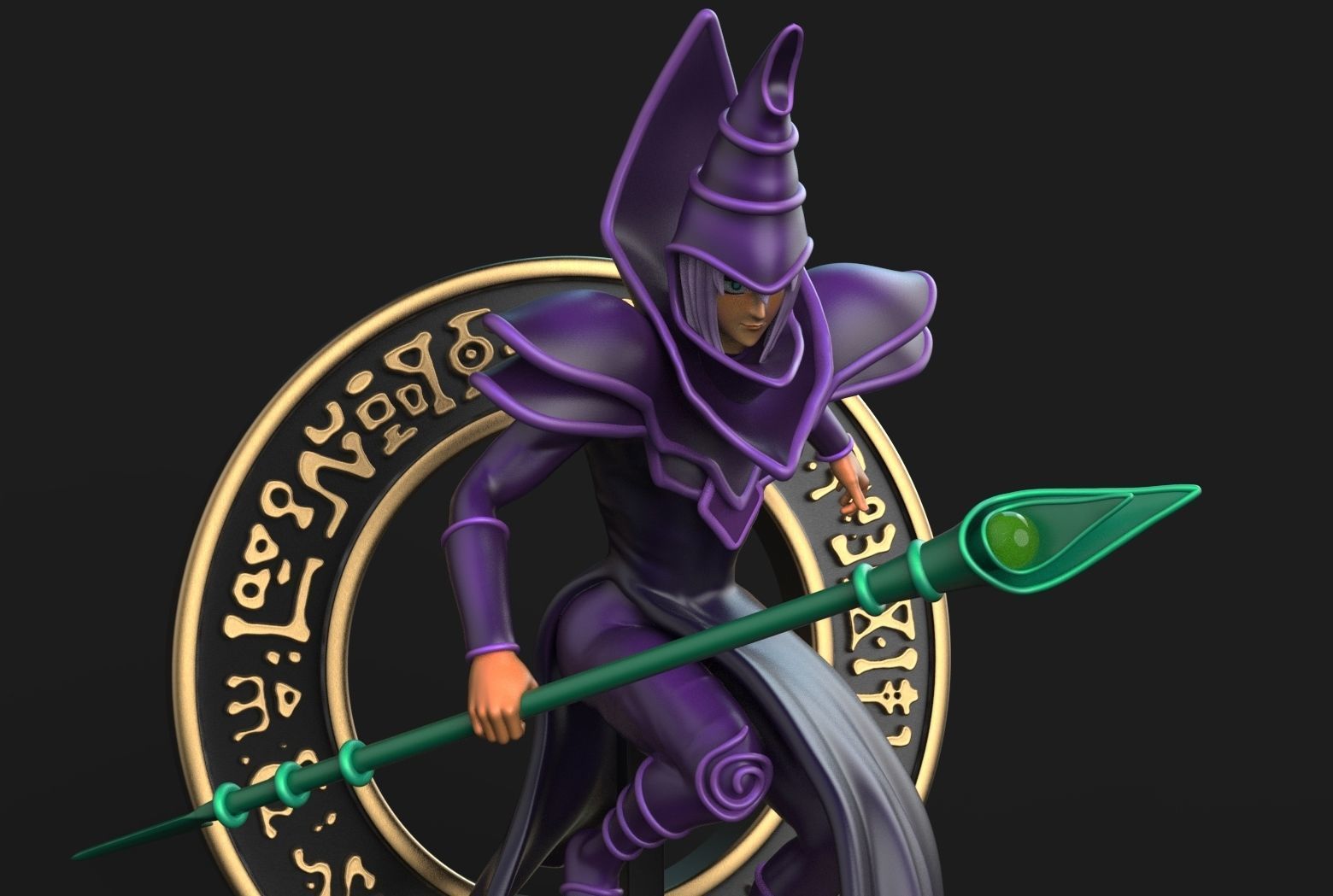 Dark Magician Yugioh 3D Printing model 3D print model_9
