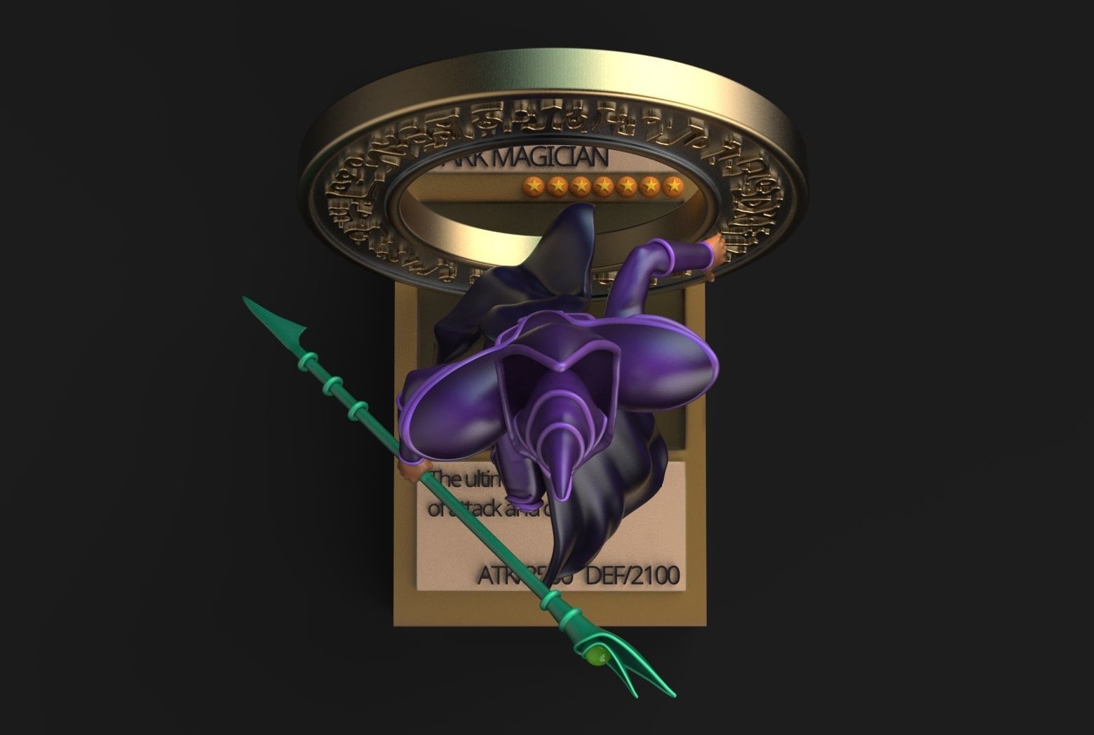 Dark Magician Yugioh 3D Printing model 3D print model_7