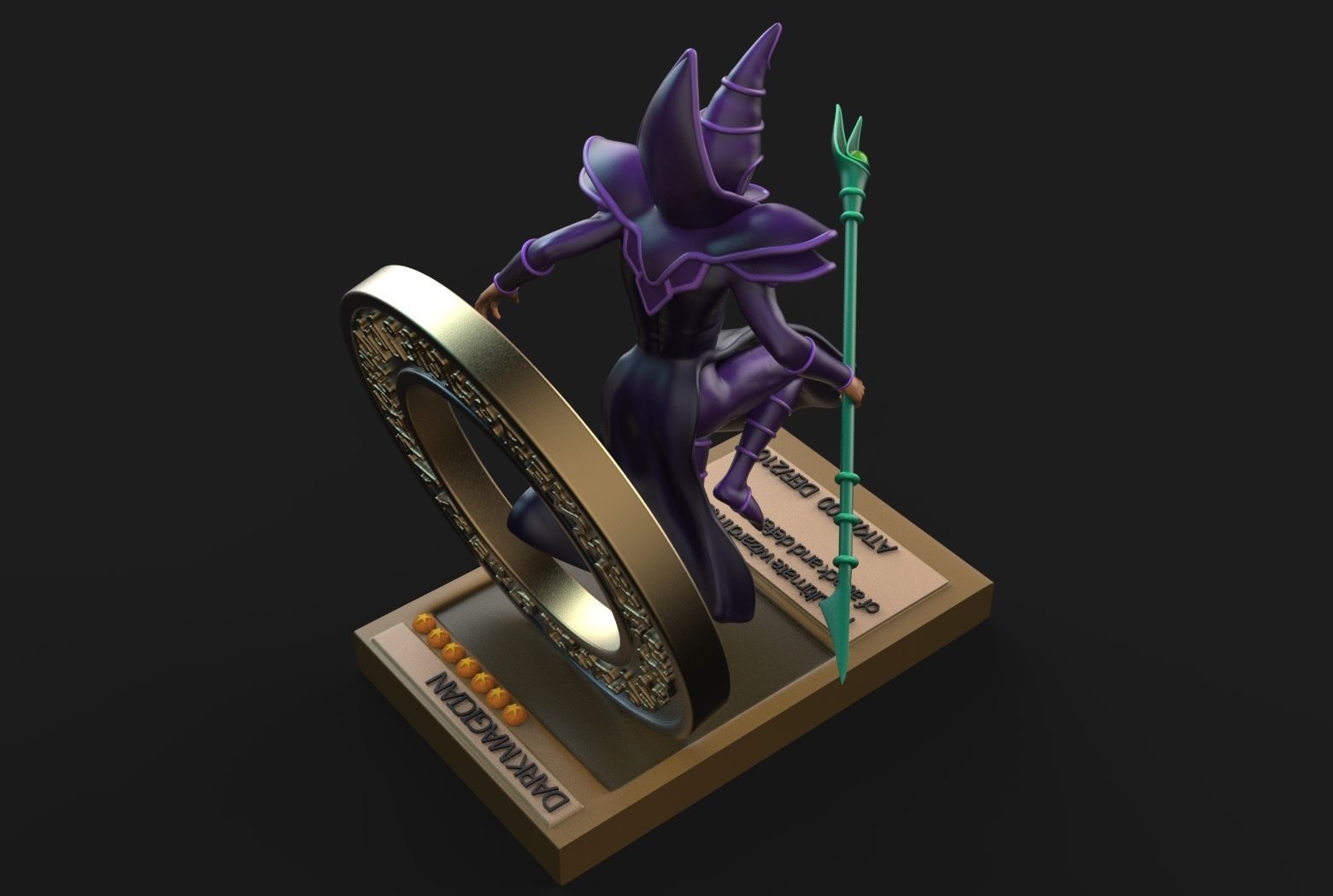 Dark Magician Yugioh 3D Printing model 3D print model_3